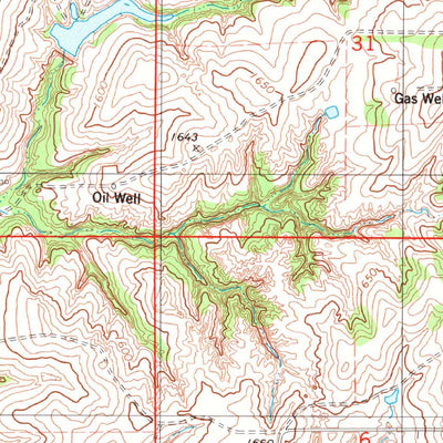 United States Geological Survey Squaw Creek, OK (1985, 24000-Scale) digital map