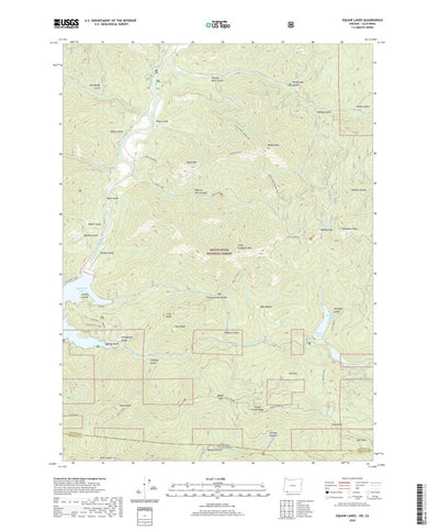 United States Geological Survey Squaw Lakes, OR (2020, 24000-Scale) digital map