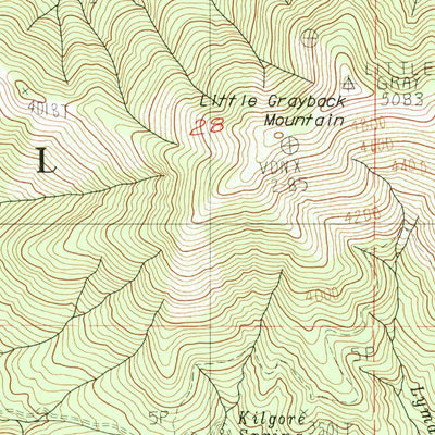 United States Geological Survey Squaw Lakes, OR-CA (1983, 24000-Scale) digital map