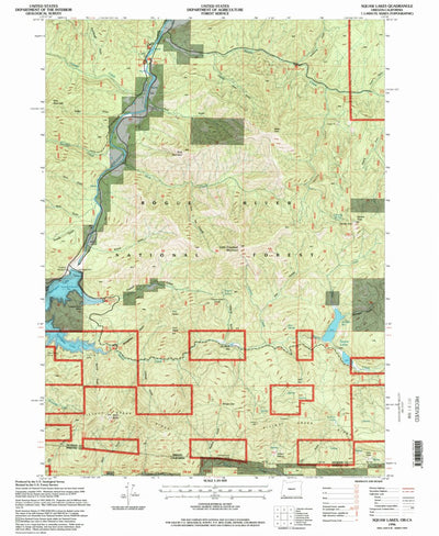 United States Geological Survey Squaw Lakes, OR-CA (1996, 24000-Scale) digital map