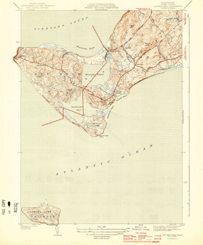 United States Geological Survey Squibnocket, MA (1944, 31680-Scale) digital map