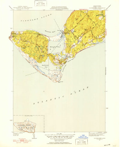 United States Geological Survey Squibnocket, MA (1951, 31680-Scale) digital map