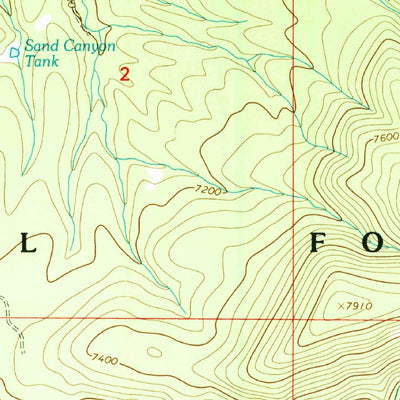 United States Geological Survey Squirrel Springs Canyon, NM (1999, 24000-Scale) digital map