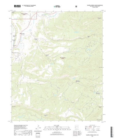 United States Geological Survey Squirrel Springs Canyon, NM (2020, 24000-Scale) digital map