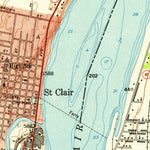 United States Geological Survey St. Clair, MI (1952, 24000-Scale) digital map