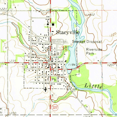 United States Geological Survey Stacyville, IA-MN (1972, 24000-Scale) digital map