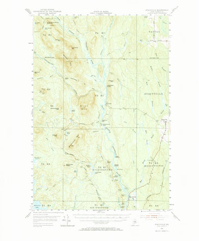 United States Geological Survey Stacyville, ME (1953, 62500-Scale) digital map