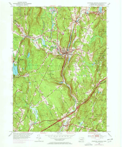 United States Geological Survey Stafford Springs, CT (1952, 24000-Scale) digital map