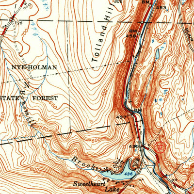 United States Geological Survey Stafford Springs, CT (1952, 31680-Scale) digital map