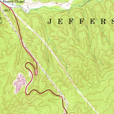 United States Geological Survey Staffordsville, VA (1965, 24000-Scale) digital map