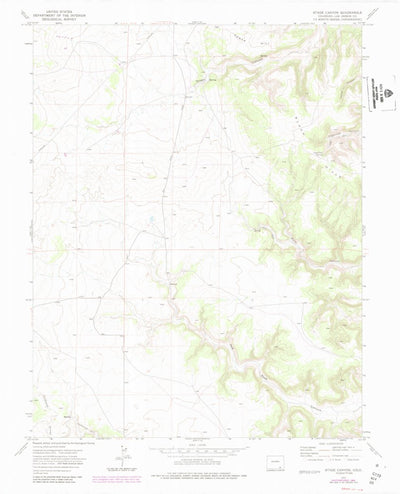 United States Geological Survey Stage Canyon, CO (1972, 24000-Scale) digital map