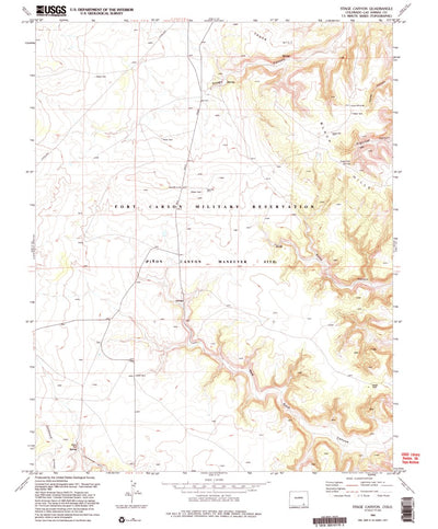 United States Geological Survey Stage Canyon, CO (1993, 24000-Scale) digital map