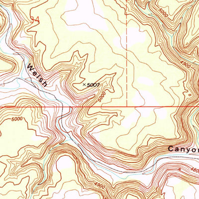United States Geological Survey Stage Canyon, CO (1993, 24000-Scale) digital map