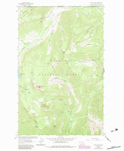United States Geological Survey Stahl Peak, MT (1963, 24000-Scale) digital map