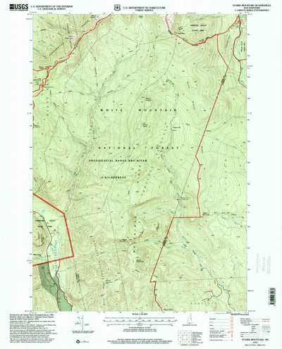 United States Geological Survey Stairs Mountain, NH (1995, 24000-Scale) digital map