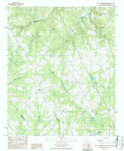 United States Geological Survey Staley Crossroads, SC (1986, 24000-Scale) digital map