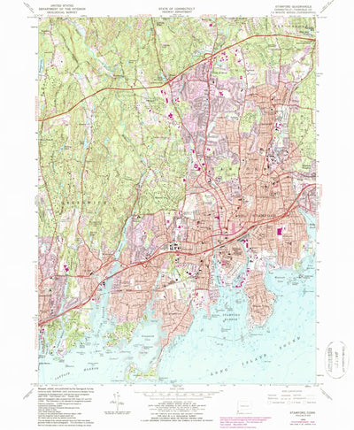 United States Geological Survey Stamford, CT (1987, 24000-Scale) digital map