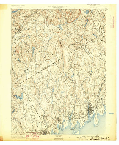 United States Geological Survey Stamford, CT-NY (1892, 62500-Scale) digital map