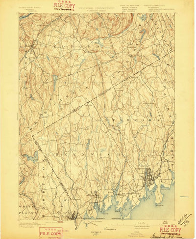 United States Geological Survey Stamford, CT-NY (1893, 62500-Scale) digital map