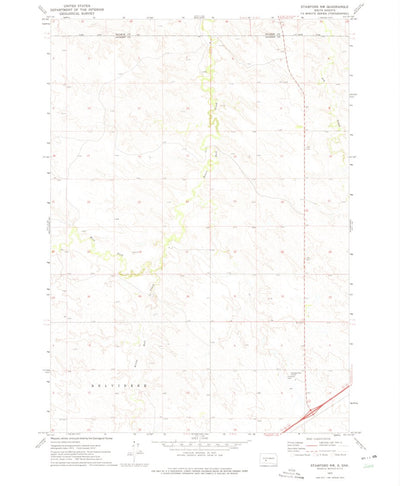 United States Geological Survey Stamford NW, SD (1972, 24000-Scale) digital map