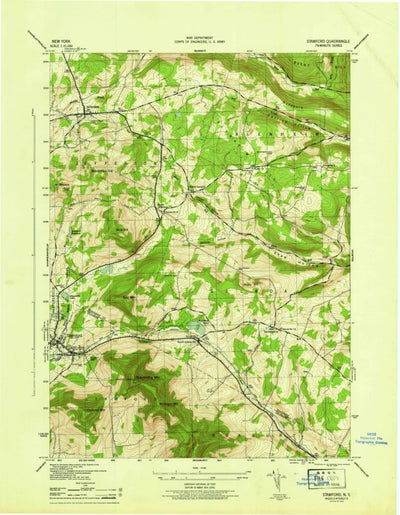 United States Geological Survey Stamford, NY (1946, 31680-Scale) digital map