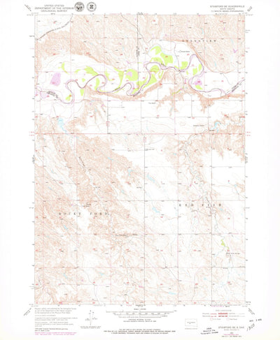United States Geological Survey Stamford SE, SD (1951, 24000-Scale) digital map