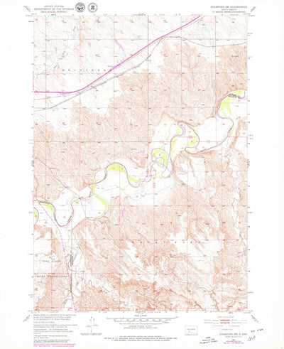 United States Geological Survey Stamford SW, SD (1951, 24000-Scale) digital map
