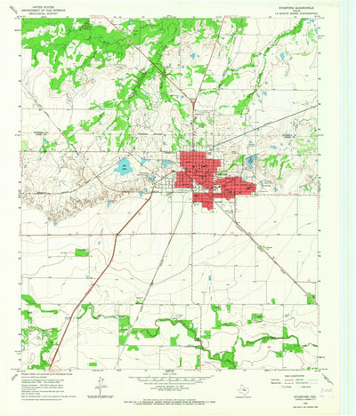United States Geological Survey Stamford, TX (1965, 24000-Scale) digital map