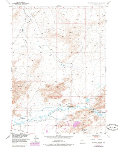 United States Geological Survey Stampede Meadow, WY (1951, 24000-Scale) digital map