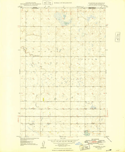 United States Geological Survey Stampede, ND (1948, 24000-Scale) digital map