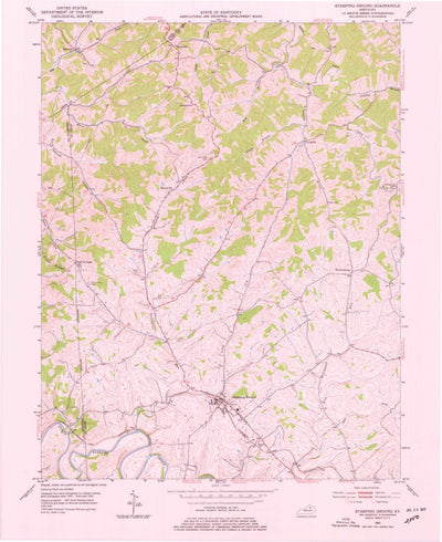 United States Geological Survey Stamping Ground, KY (1953, 24000-Scale) digital map