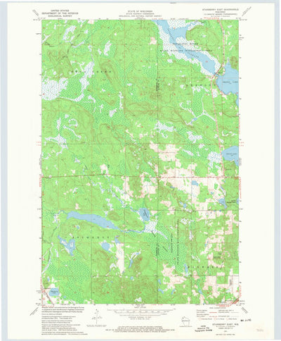 United States Geological Survey Stanberry East, WI (1971, 24000-Scale) digital map