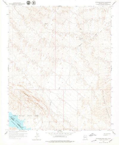 United States Geological Survey Standard Wash, AZ-CA (1959, 24000-Scale) digital map
