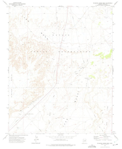 United States Geological Survey Standing Horse Mesa, AZ (1972, 24000-Scale) digital map