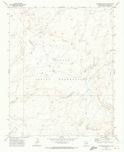 United States Geological Survey Standing Rock NW, NM (1970, 24000-Scale) digital map