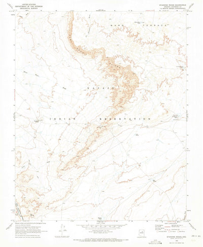 United States Geological Survey Standing Rocks, AZ (1969, 24000-Scale) digital map