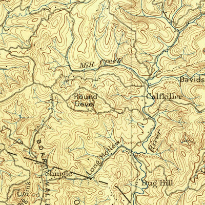 United States Geological Survey Standing Stone, TN (1897, 125000-Scale) digital map