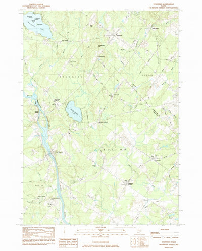 United States Geological Survey Standish, ME (1983, 24000-Scale) digital map