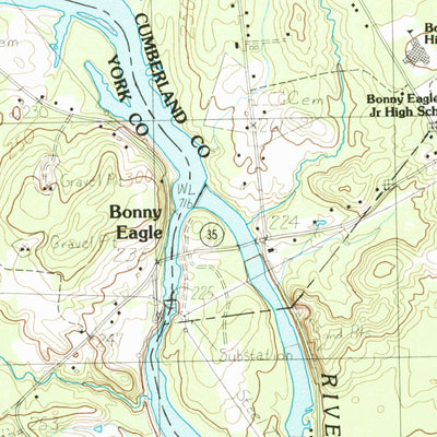 United States Geological Survey Standish, ME (1983, 24000-Scale) digital map