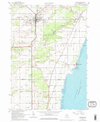 United States Geological Survey Standish, MI (1967, 24000-Scale) digital map