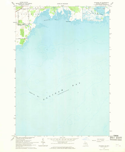United States Geological Survey Standish NE, MI (1967, 24000-Scale) digital map