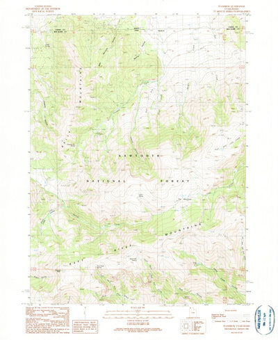 United States Geological Survey Standrod, UT-ID (1990, 24000-Scale) digital map