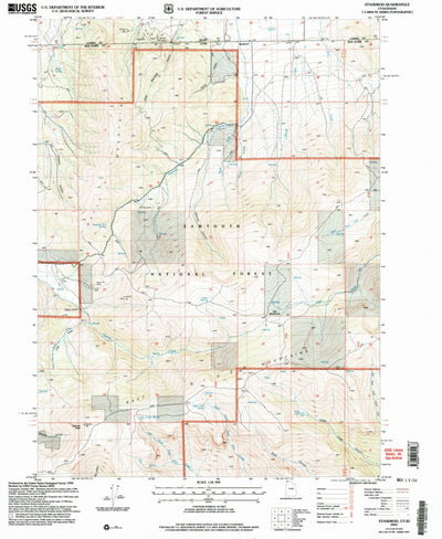 United States Geological Survey Standrod, UT-ID (2001, 24000-Scale) digital map
