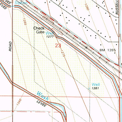 United States Geological Survey Stanfield, AZ (1992, 24000-Scale) digital map