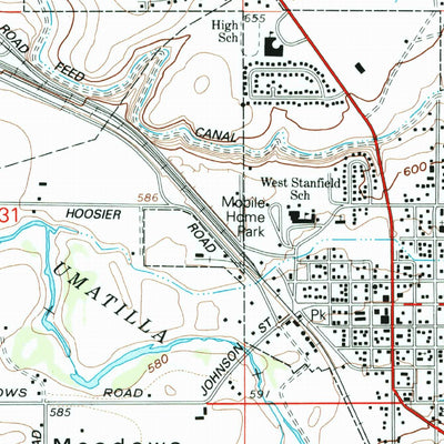 United States Geological Survey Stanfield, OR (1993, 24000-Scale) digital map