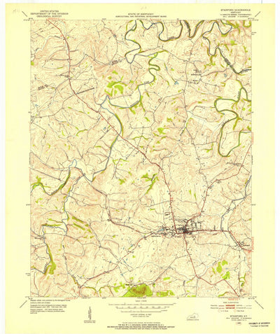 United States Geological Survey Stanford, KY (1952, 24000-Scale) digital map