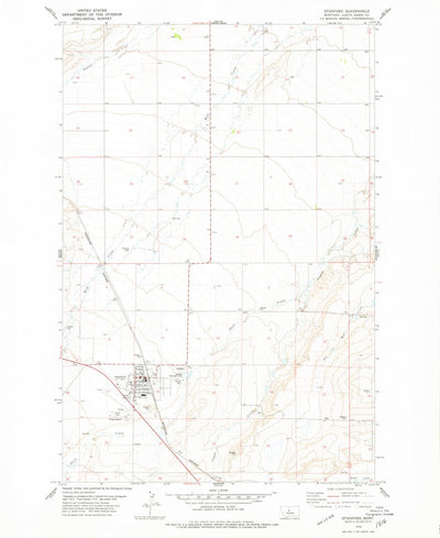 United States Geological Survey Stanford, MT (1978, 24000-Scale) digital map