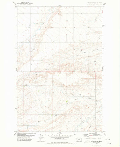 United States Geological Survey Stanford NE, MT (1978, 24000-Scale) digital map
