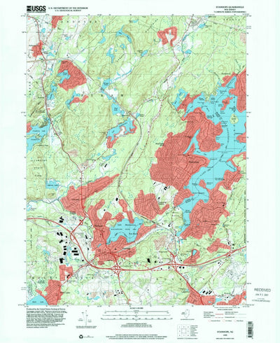 United States Geological Survey Stanhope, NJ (1995, 24000-Scale) digital map