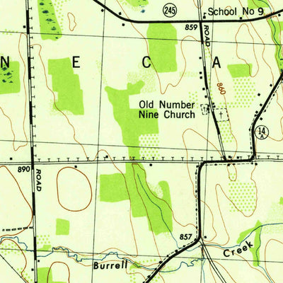 United States Geological Survey Stanley, NY (1942, 31680-Scale) digital map